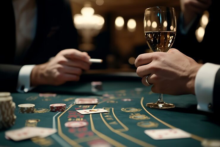 major55 Live Blackjack table interface showing dealer, cards, and betting area